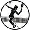 Emblem Tennispielerin