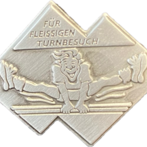 Pin für fleissigen Turnbesuch spassig